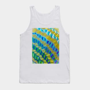 Waves of Blue, Yellow & Green Tank Top